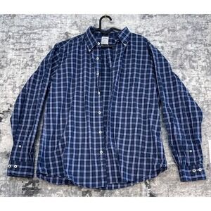 Brooks Brothers Regent Fit Plaid Checkered Button Down Shirt Men's L 1818 Cotton